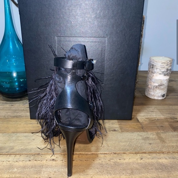 NEW SAINT LAURENT LEATHER SANDALS - Picture 10 of 11